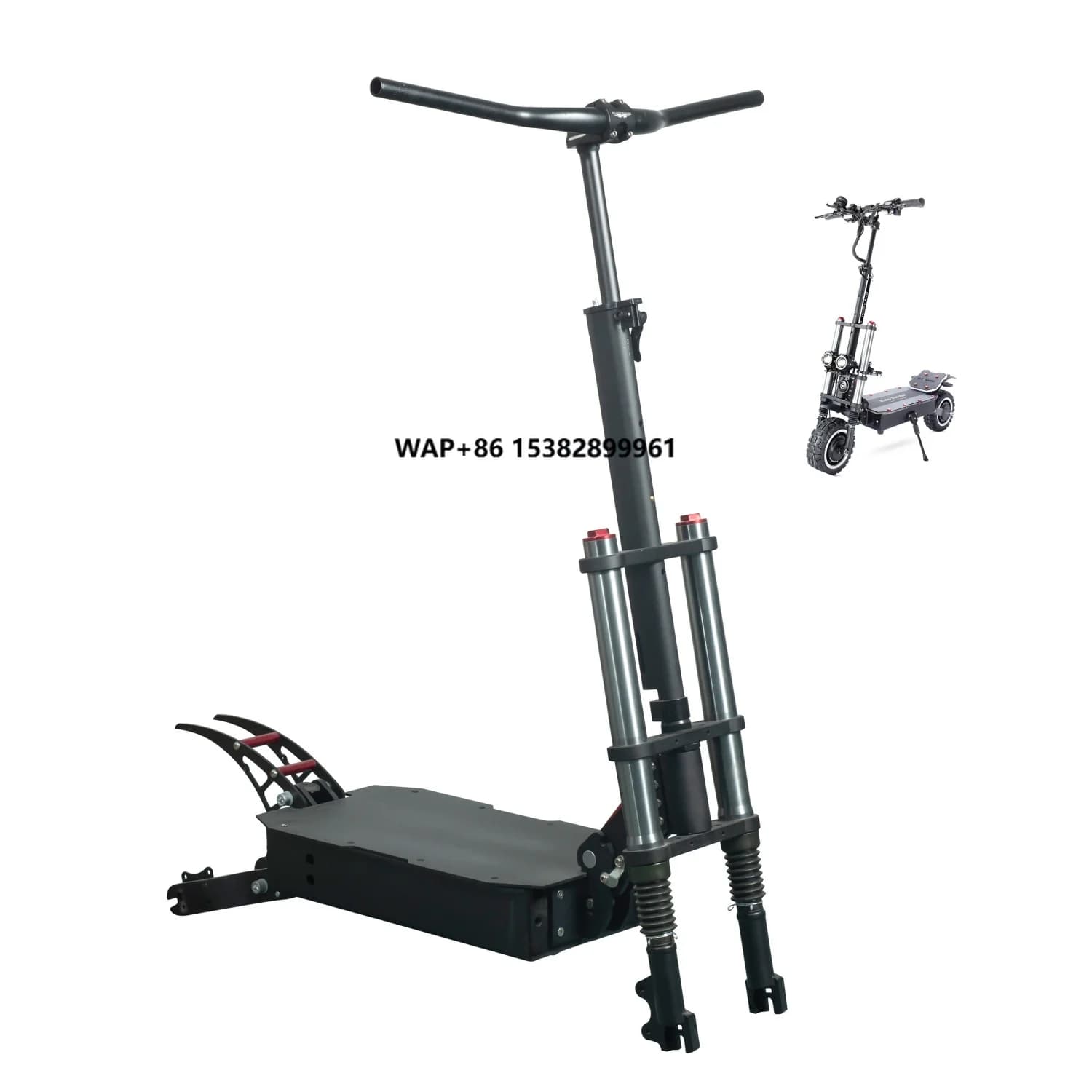 Telaio per Monopattino Elettrico in Lega di Alluminio E5B, Ricambio e Accessorio per Scooter, Dimensioni Aperte 10 pollici 11 pollici 135mm 150mm