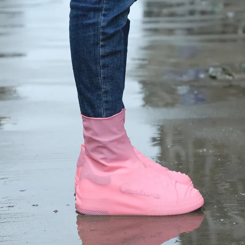 Stivali da pioggia copriscarpe impermeabile protezioni per scarpe Unisex in Silicone copriscarpe antiscivolo impermeabili stivali da pioggia all'aperto riutilizzabili