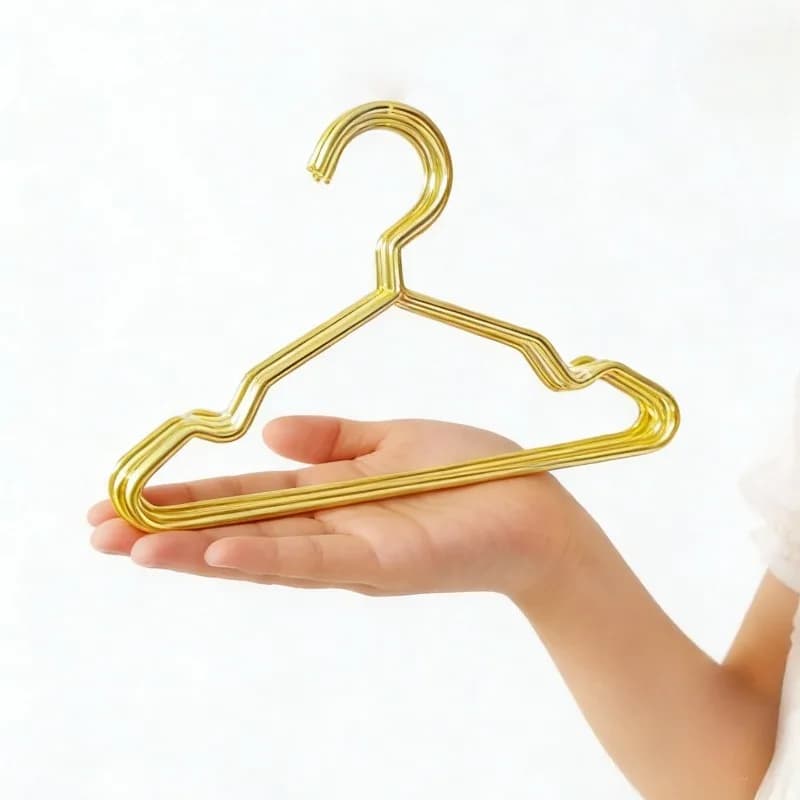 10 Pezzi Ganci Appendiabiti Salvaspazio in Metallo con Clip per Vestiti di Bambini e Cani, Stendibiancheria, Espositore per Vestiti, Ganci per Bambini, Forniture per la Casa