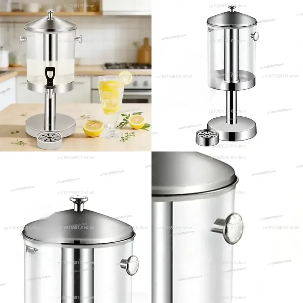 8L Stainless Steel Juice Dispenser, Beer Tower, Kettle, Coffee Maker, Juice Beverage Storage, Freezer, Cold Drink Storage,