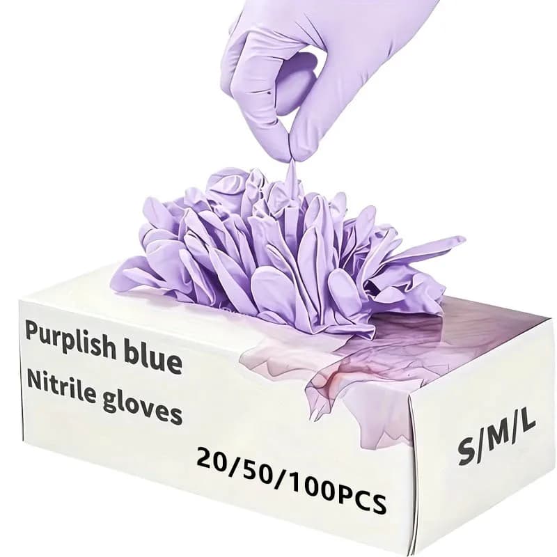 20/50/100PCS Guanti in nitrile usa e getta viola chiaro Guanti per la pulizia della casa Parrucchiere Manicure Strumenti per la pulizia della cucina