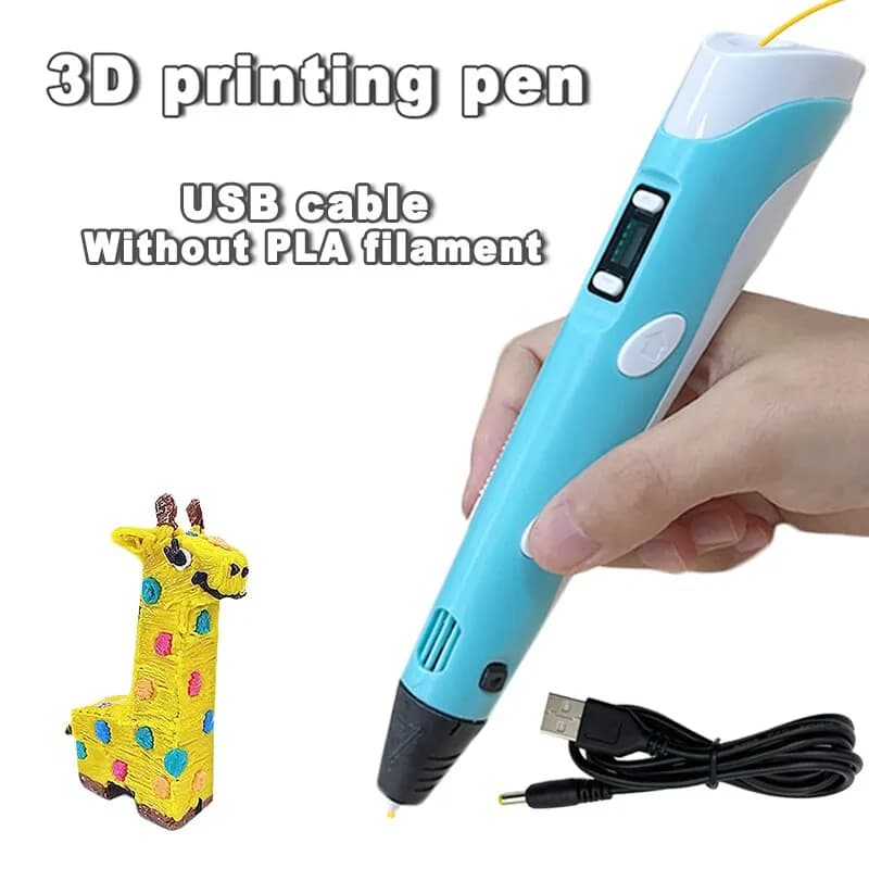 3D Printing Pen 3D Painting DIY Toys for Kids Fun Camouflage with LCD Screen Compatible PLA Filament Toys Gift