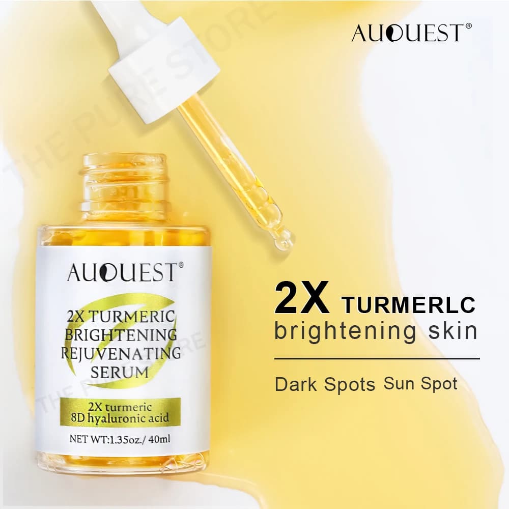 AUQUEST curcuma and vitamin C serum face removal dark spots Niacinamide hyaluronic acid serum face moisturizing skin care