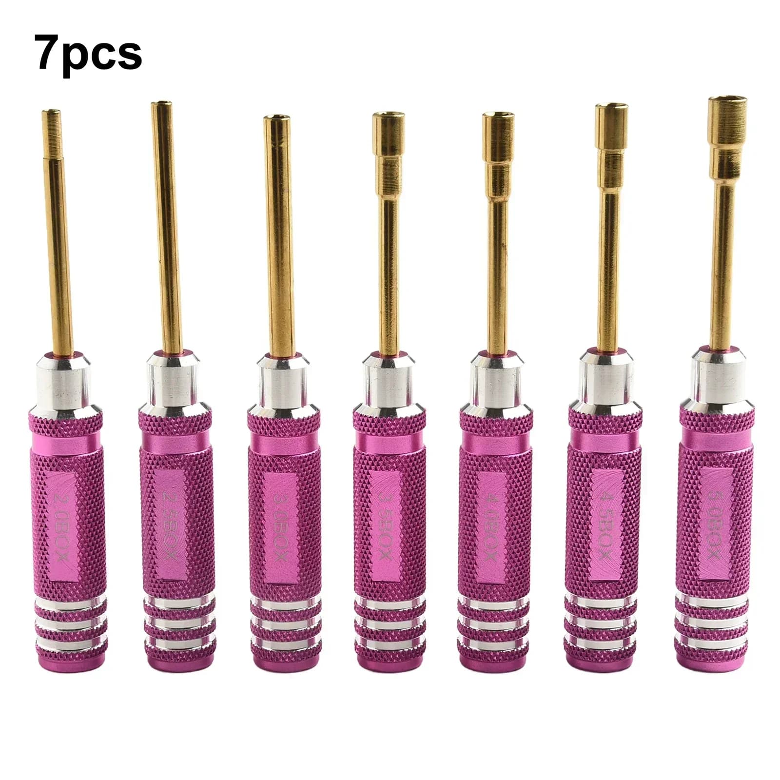 7 pz 2/2.5/3/3.5/4/4.5/5mm Kit Cacciavite Esagonale Dado Esagonale Set di Cacciaviti Chiave Cacciavite Esagonale Per Rc Auto elicotteri Driver troppo