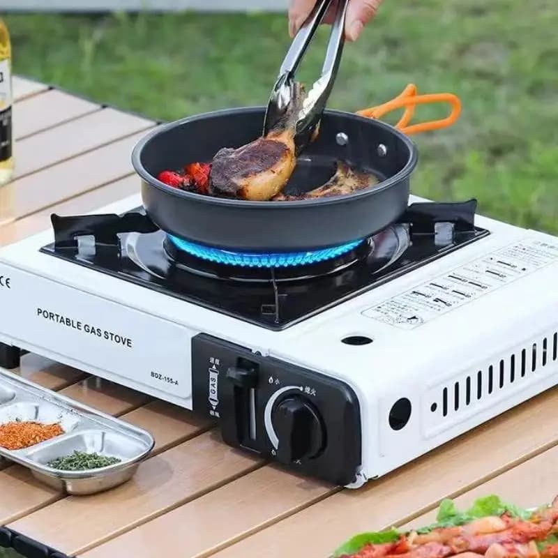 Portable Outdoor Cassette Stove Butane Gas Stove For Hot Pot BBQ Camping Cooking Lightweight Compact Design Portable Gas Stove