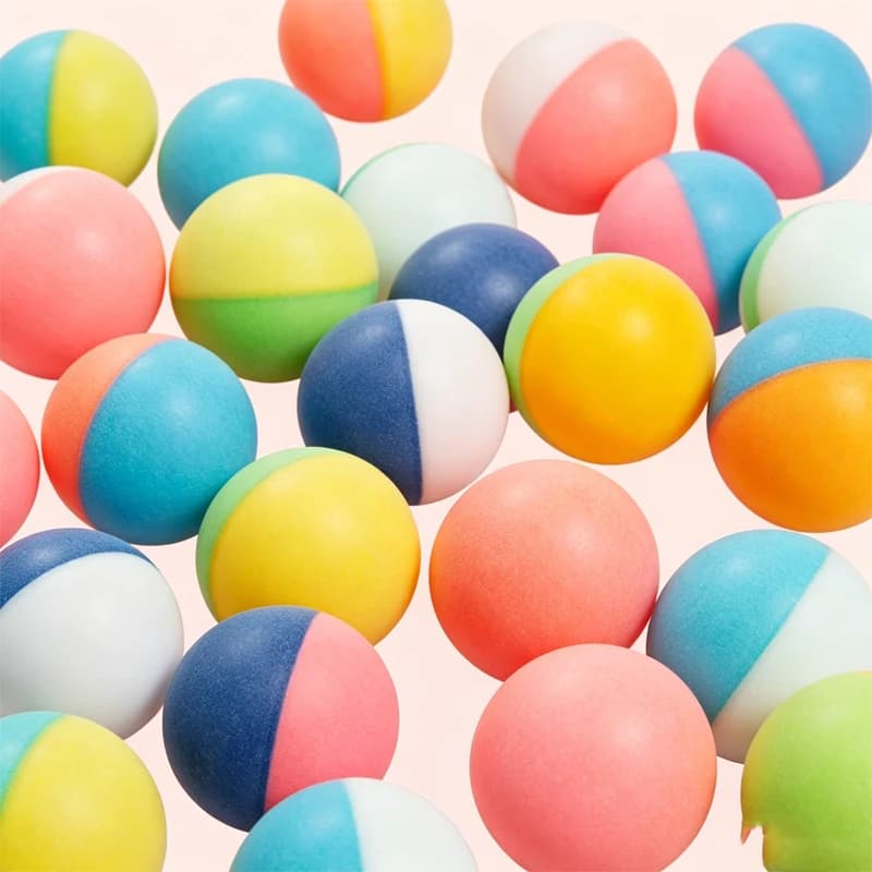 40mm BI-color Table Tennis Balls with Seam Clear Trajectory Mixed Color Ping Pong Balls ABS New Material Training Balls