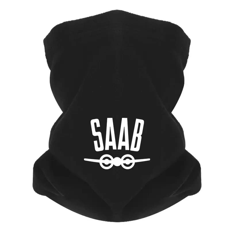 SAAB aereo iconico nero Uomo Sciarpa da esterno Maschera Ghetta per il collo Cappello Berretto da donna Copricapo Antivento Mantieni caldo Inverno Multifunzionale
