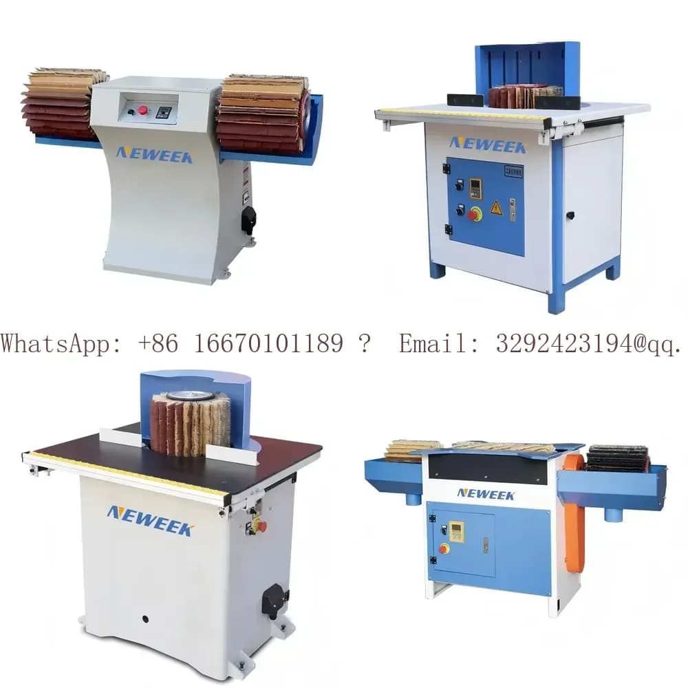 NEWEEK Multi-head Picture Photo Frame Stair Railings Particle Board Plywood Antique Wood Sisal Brush Polisher Buffing Machine