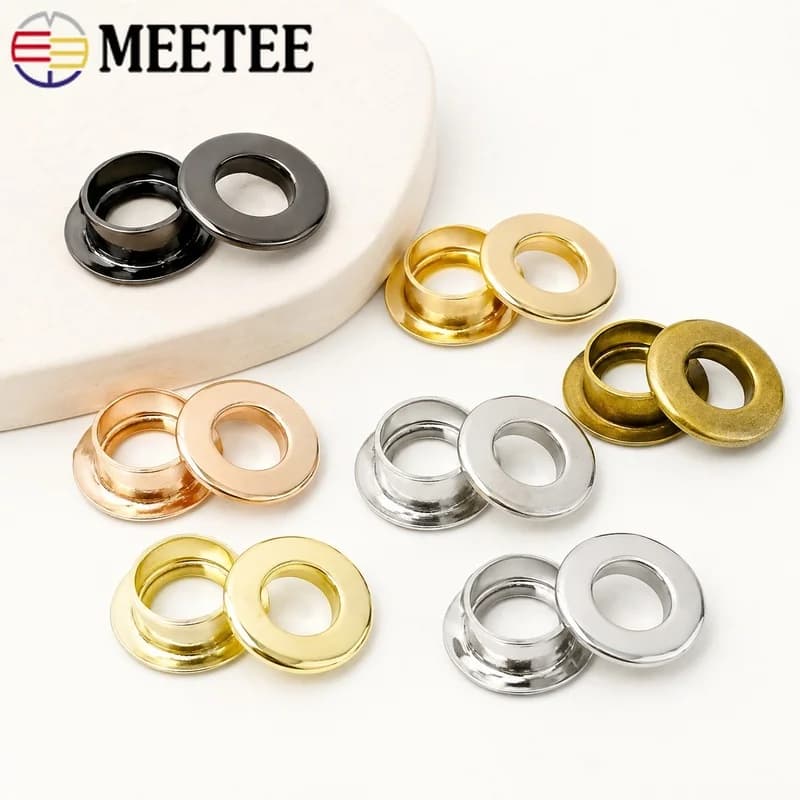 5/10Pcs Meetee 9/11/14mm Metal Bag Eyelets Grommet Rings for Leather Shoes Garment Rope Strap DIY Craft Hardware Accessories Kit