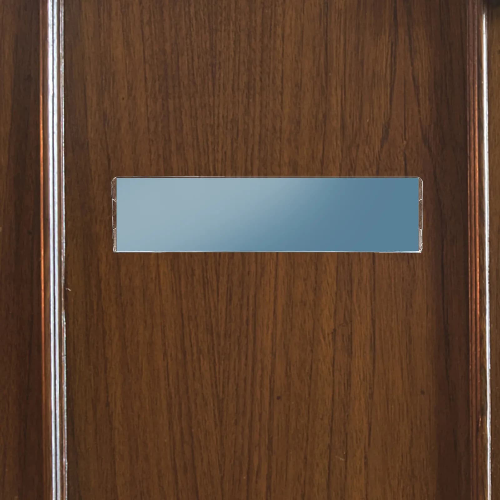 Set di 6 Porta-Nome in Acrilico Trasparente, Cornici per Targhette da Parete o Porta, Porta-Etichette per Ufficio, Supporti per Etichette per Scaffali