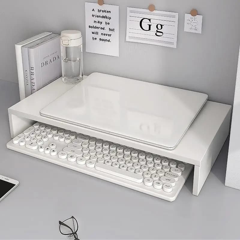 Desktop Computer Monitor Stand Riser Base Office Desk Storage Rack Notebook Holder Flat Panel Display Elevation Bracket