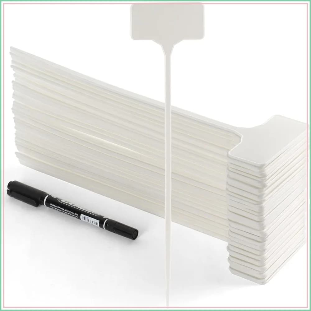 50pcs 11'' Waterproof Garden Plant Labels, Tall Outdoor Identification Stakes for Vegetables, Herbs, Seeds, Flowers