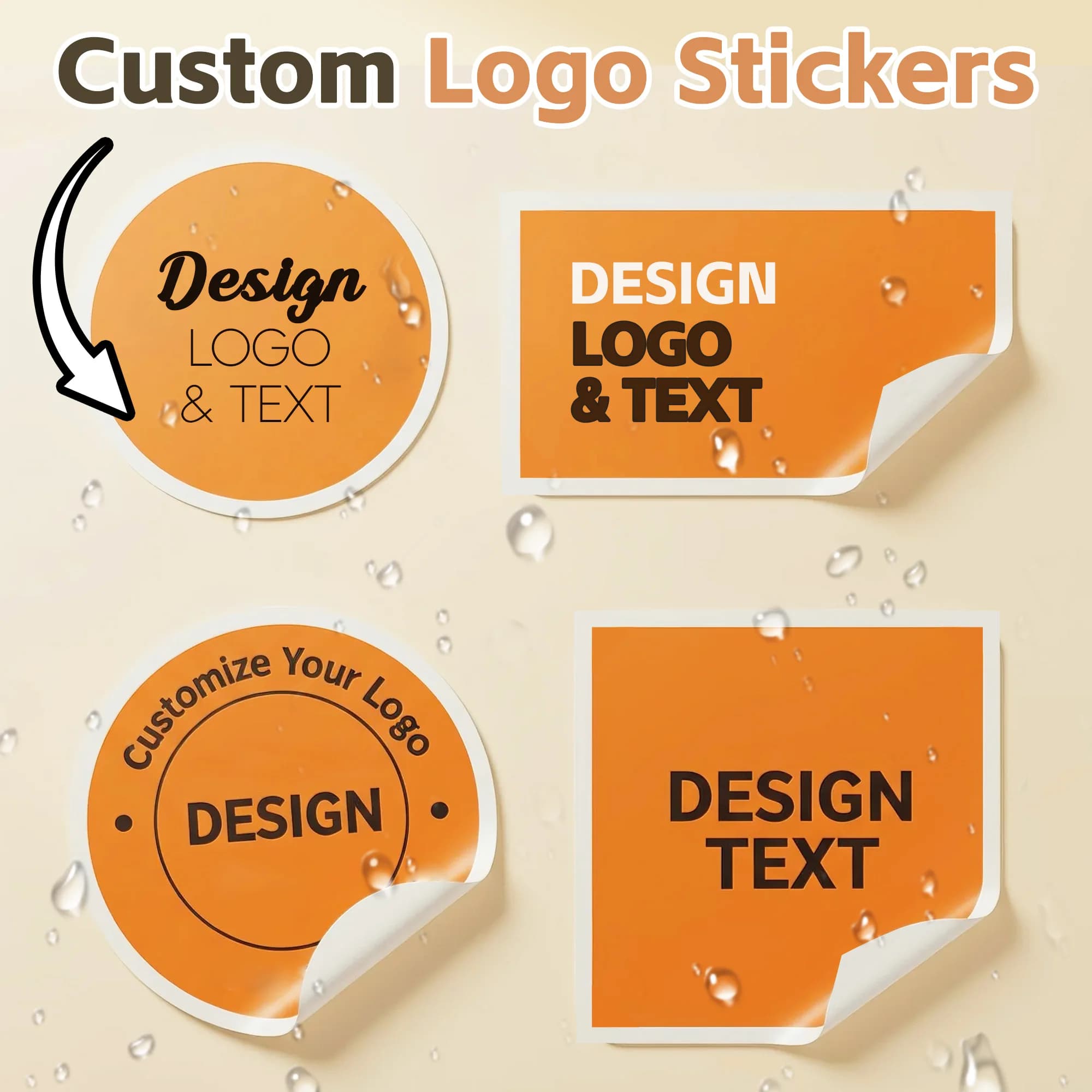 Adesivi personalizzati Etichette con logo in vinile fustellato impermeabile in PVC Adesivi personalizzati per laptop Festa di compleanno Matrimonio Affari