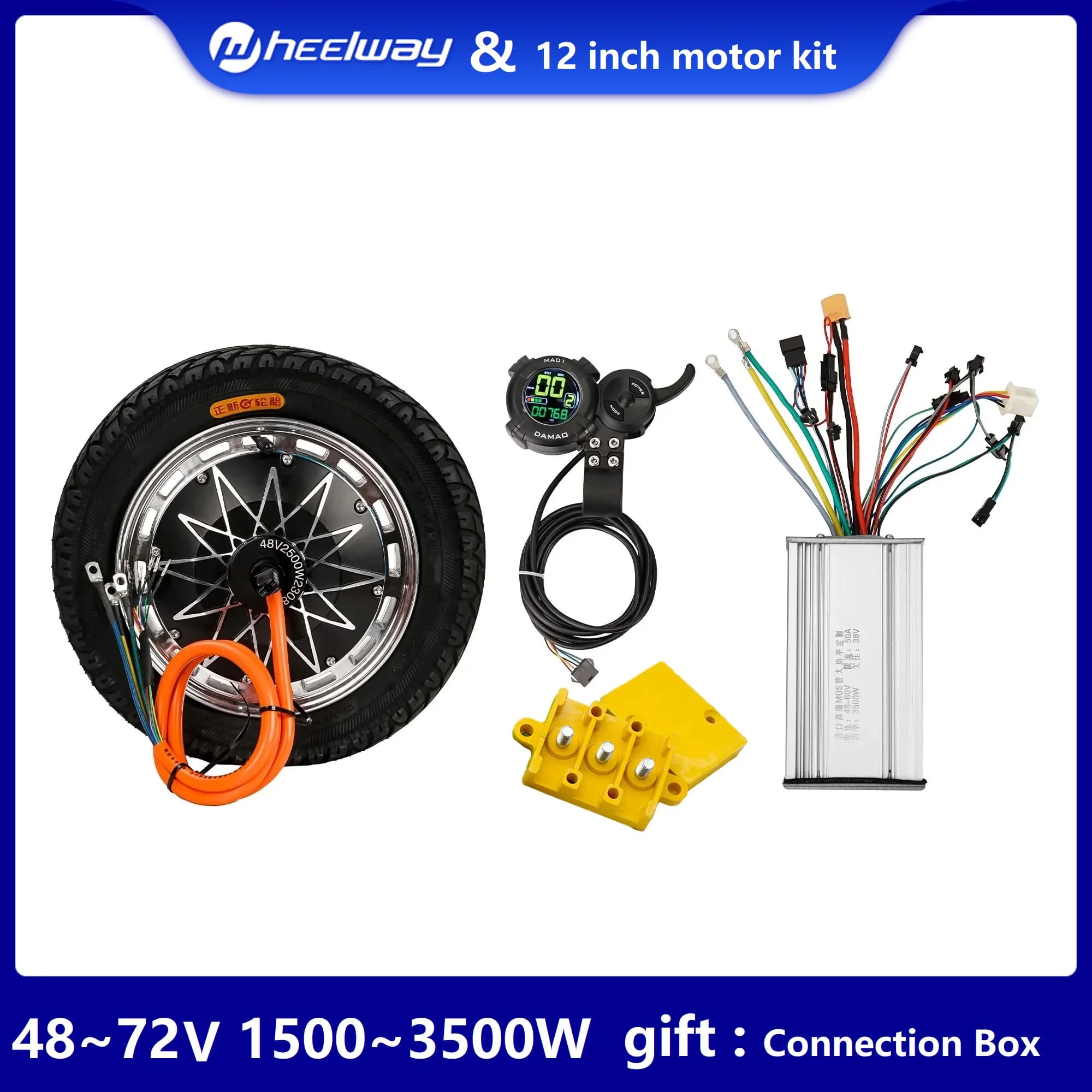 12 pollici Split Design Motor 48V 60V 72V 1500W 3000W 3500W 5000W bicicletta elettrica Wheel Drive ciclomotore motore Buggy motore motore