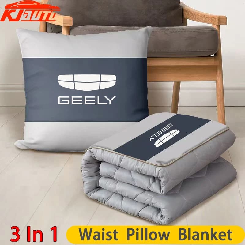3-in-1 Convertible Car Blanket Instantly Your Pillow & Lumbar Support For Geely geometry C Emgrand Gc6 Gx3 Ec7 Atlas Coolray