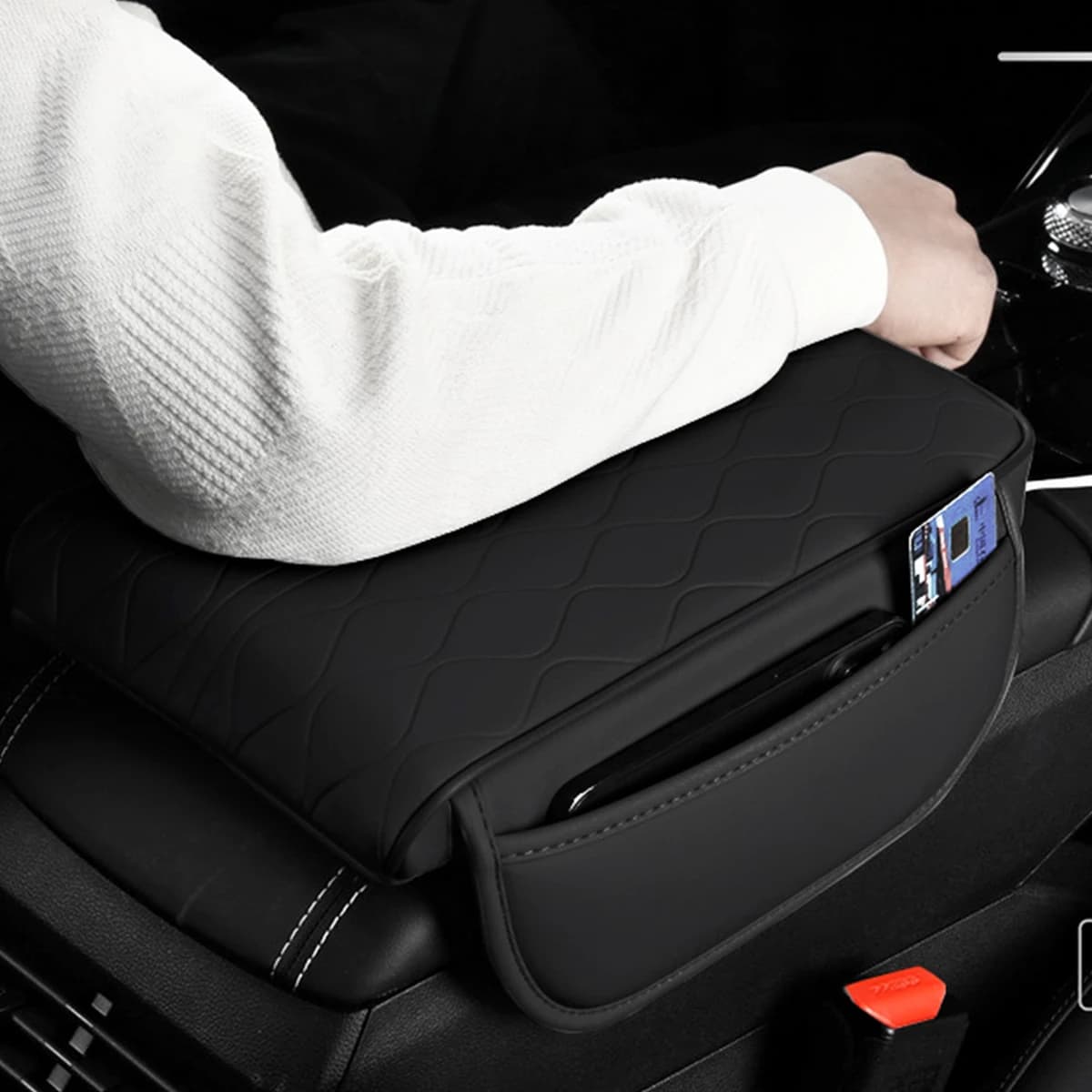 Cuscino per bracciolo per auto in memory foam universale, copertura per console centrale in pelle PU, scatola per sedile, cuscino per bracciolo, accessori protettivi
