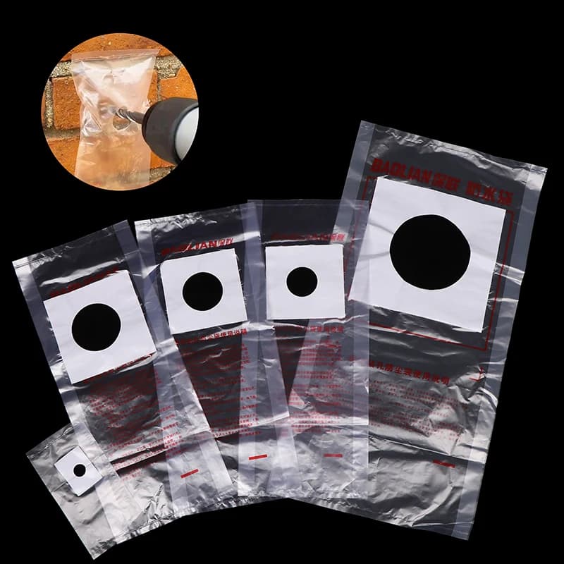 10Pcs Water Capture Tool With Rhinestone Electric Drill Powder Bag Hammer Drilling Hole Air Conditioning Dust Collecting Device