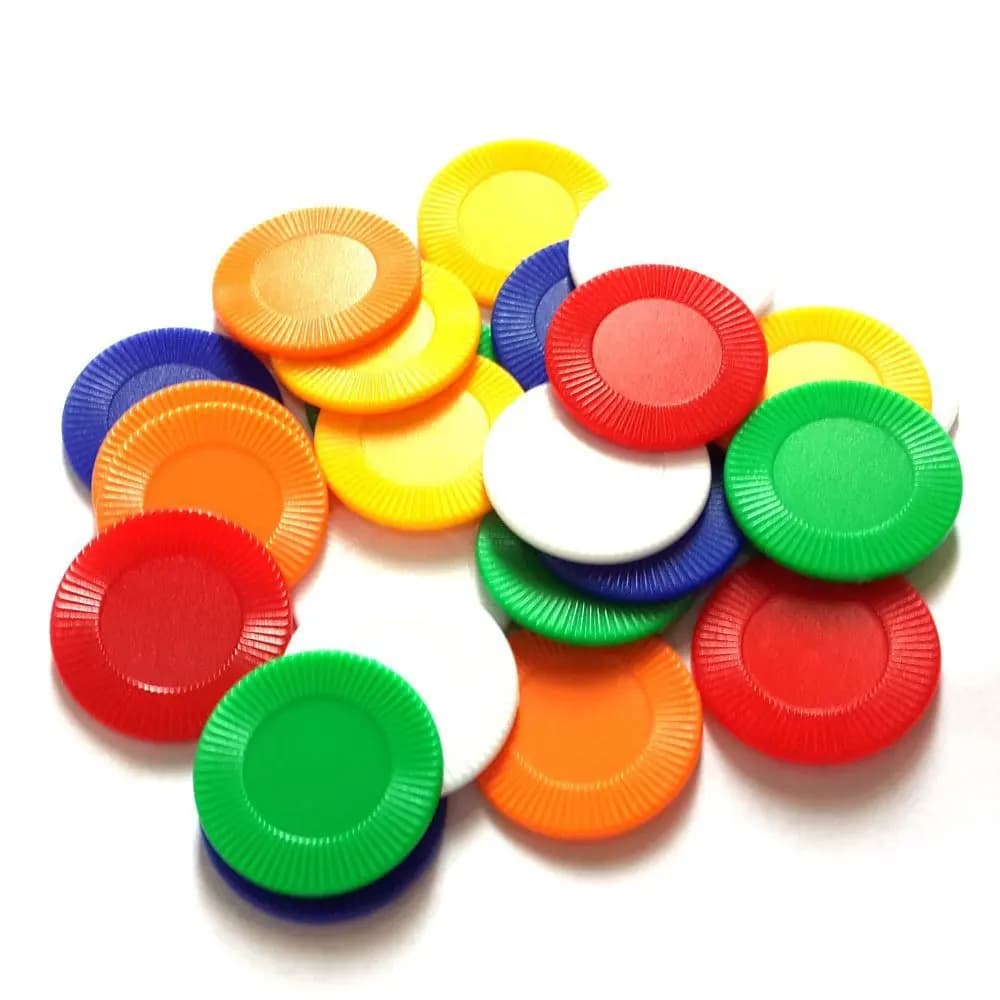 50 pz/set Nuovo Token 22mm PS Chip di Plastica, Accessori Mahjong Chip, Sun Flower Gioco Moneta Puntelli