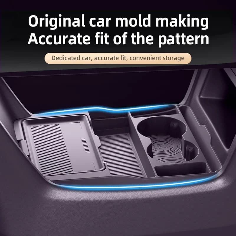 2026 For Oshan A06: Silicone Organizing Mat for Vano Bearings Under the Central Console, Interior Car Accessories