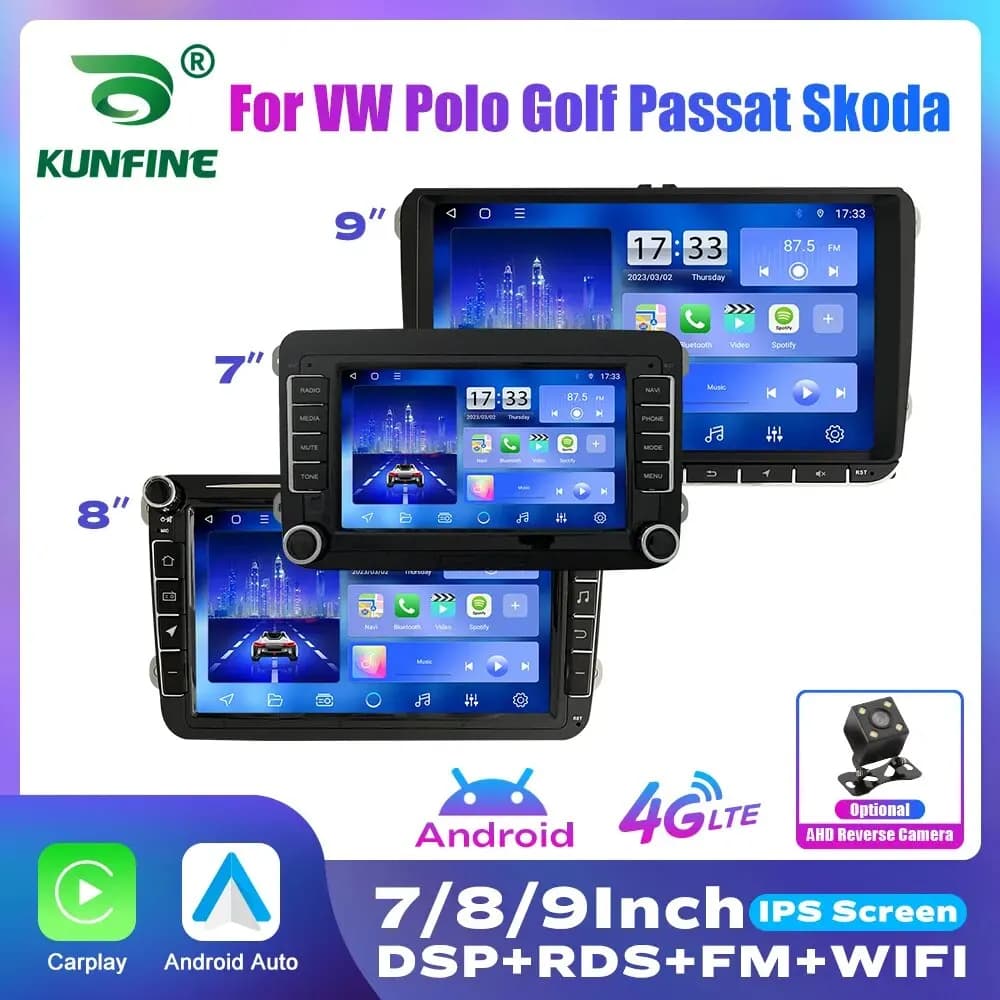 7/8/9 pollici 2Din Android Octa Core Autoradio Stereo Per VW Polo Golf Passat Skoda Auto Multimedia Lettore DVD GPS RDS DSP Carplay
