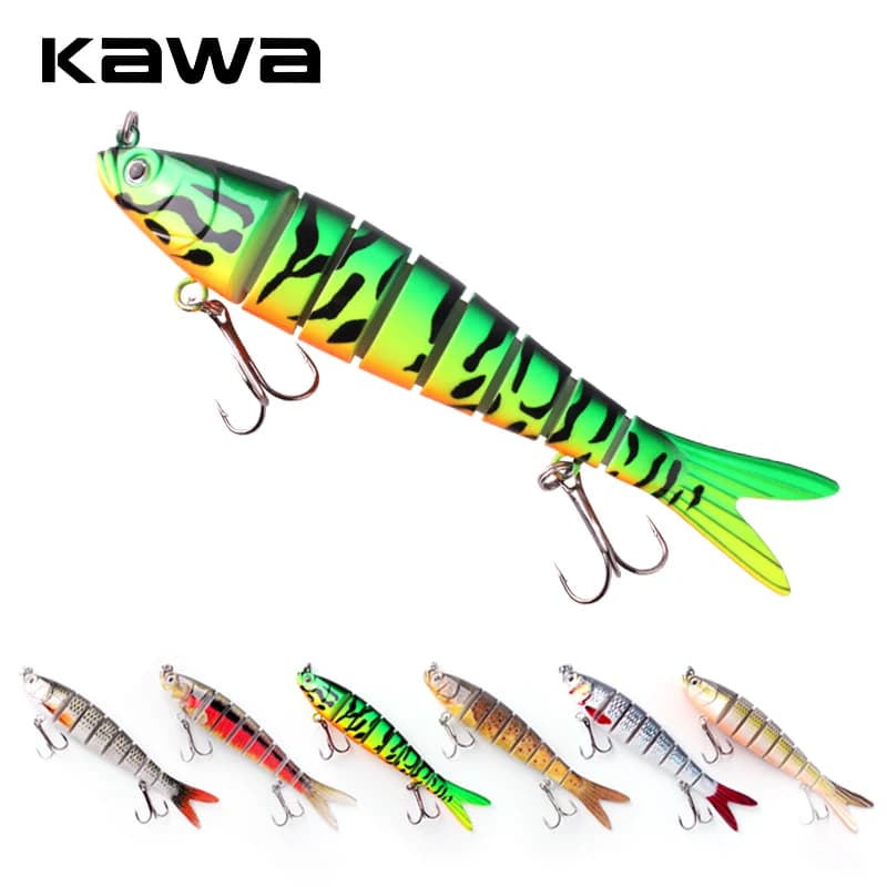 Nuove Esche da Pesca Kawa, Swimbait e Esche Articolate 13.6cm/27g, Crankbait in ABS+Fibra, Esche Realistiche per Pesci, Bass, Luccio, Pesce Gatto