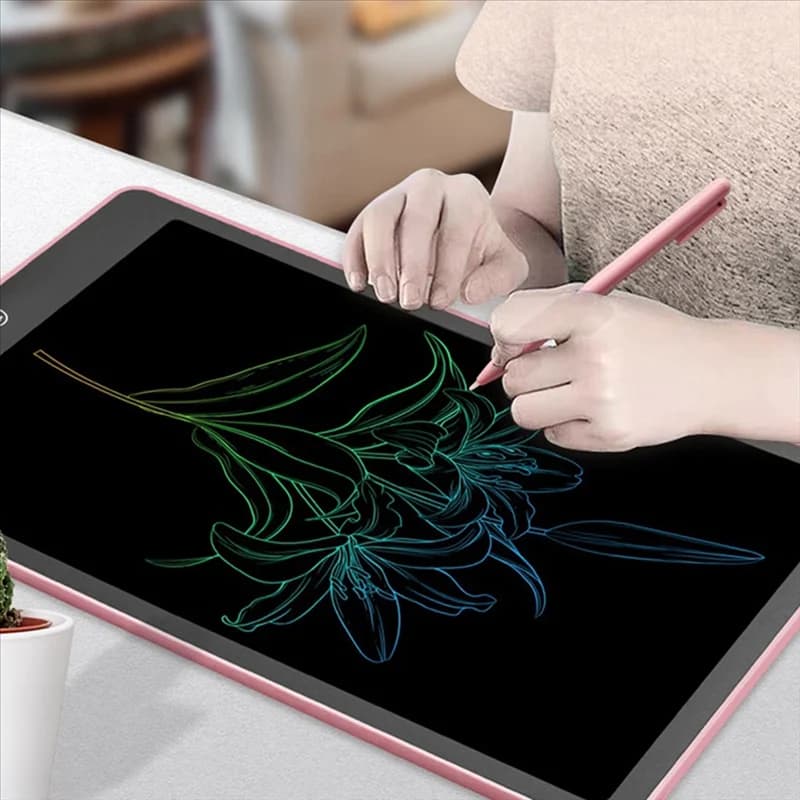 Tavoletta per scrittura LCD da ufficio da 16 pollici Tavoletta colorata per scrittura a mano per bambini Pittura Graffiti Tavoletta per disegno a mano, Rosa Facile installazione