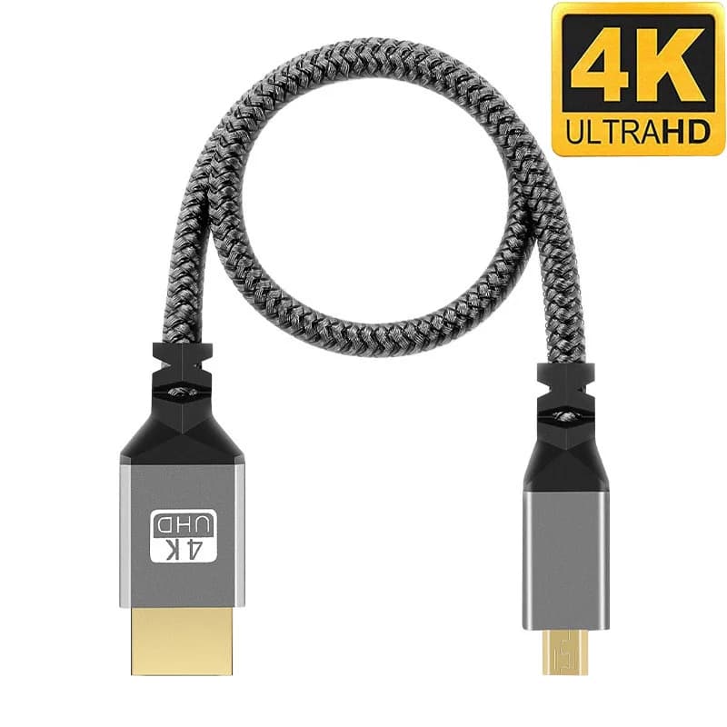 0.3/1/1.5/2/3/5/7.5/10M treccia di Nylon HD 4K @ 60HZ V1.4 TPU HD 1080P compatibile Micro MicroHDMI a HDMI prolunga maschio-maschio