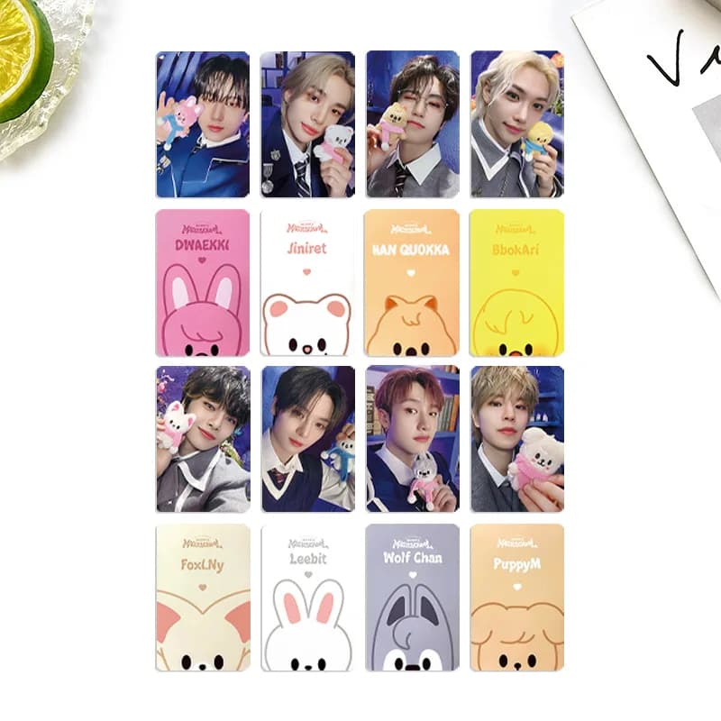 Carta da collezione SKZOO con personaggio pop-up di Le STAR, star del gruppo maschile Stray Kids, in versione completa offline, simpatica cartoncina periferica.