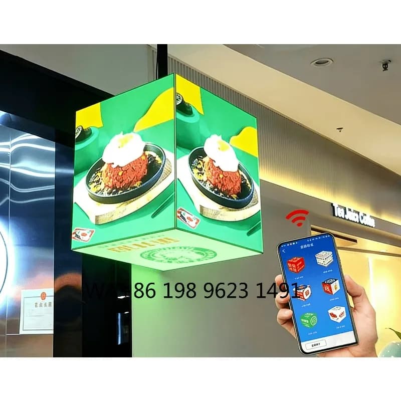 Display LED 3D a cubo IP65 impermeabile con telecomando, schermo pubblicitario per interni ed esterni, per matrimoni, edifici e decorazioni commerciali