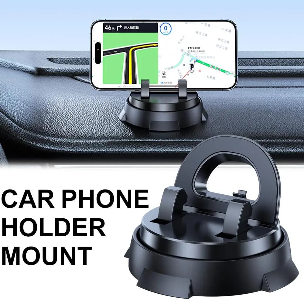 Universal support for car telephone with anti-slip fixed bracket for swivel internal dashboard
