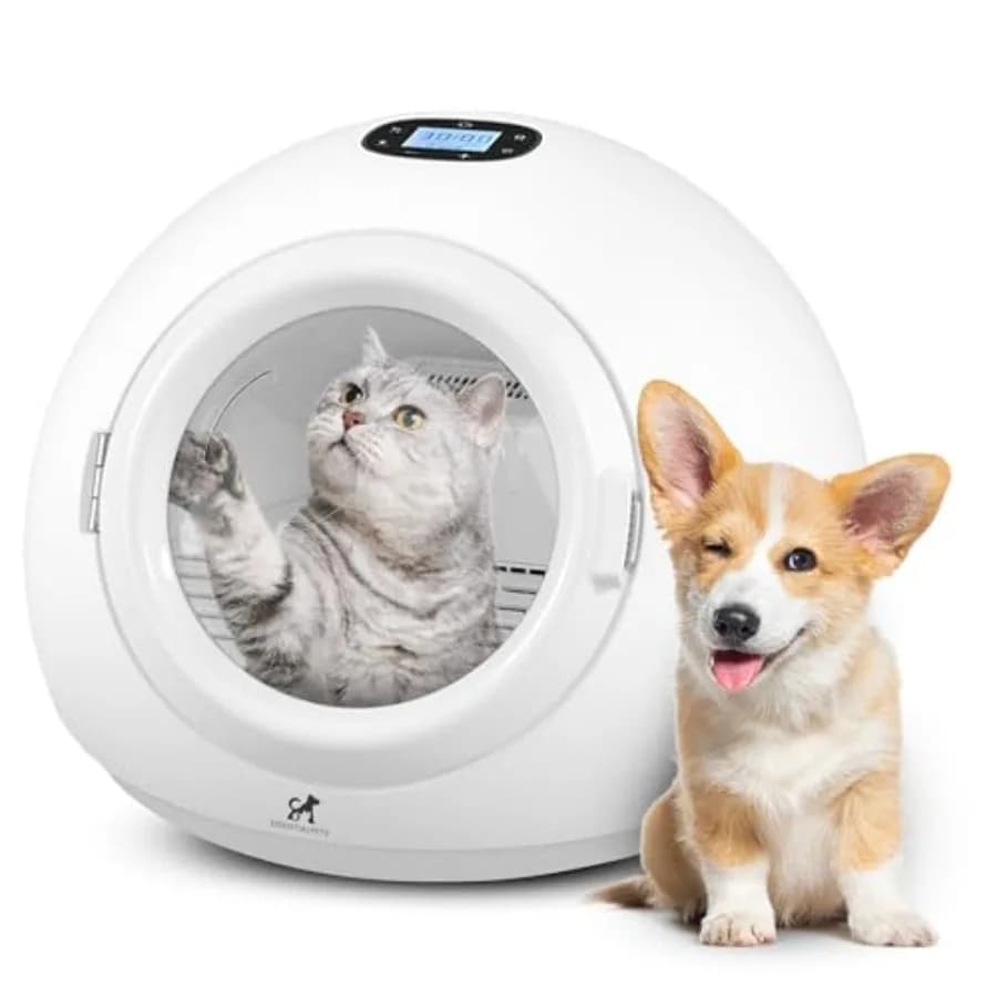 Asciugatore Intelligente per Animali Domestici da 55L - Asciugatura Rapida e Silenziosa, Portatile per Cani, Gatti e Piccoli Animali