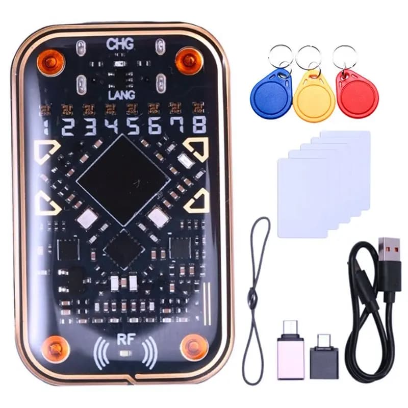 【MUST-HAVE】Chameleon Ultra V2.0 125Khz 13,56Mhz RFID Smart Chip Reader Emulatore NFC Duplicatore Carta Decodifica 3Xuid Key + 5Xcuid Car