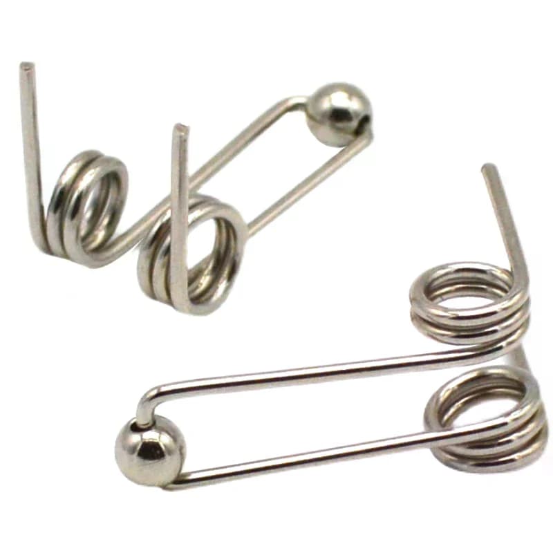 /PFU/1.2mm Wire Diameter Curling Iron Replacement Double Return Torsion Spring Hair Rod Accessories 2Pcs