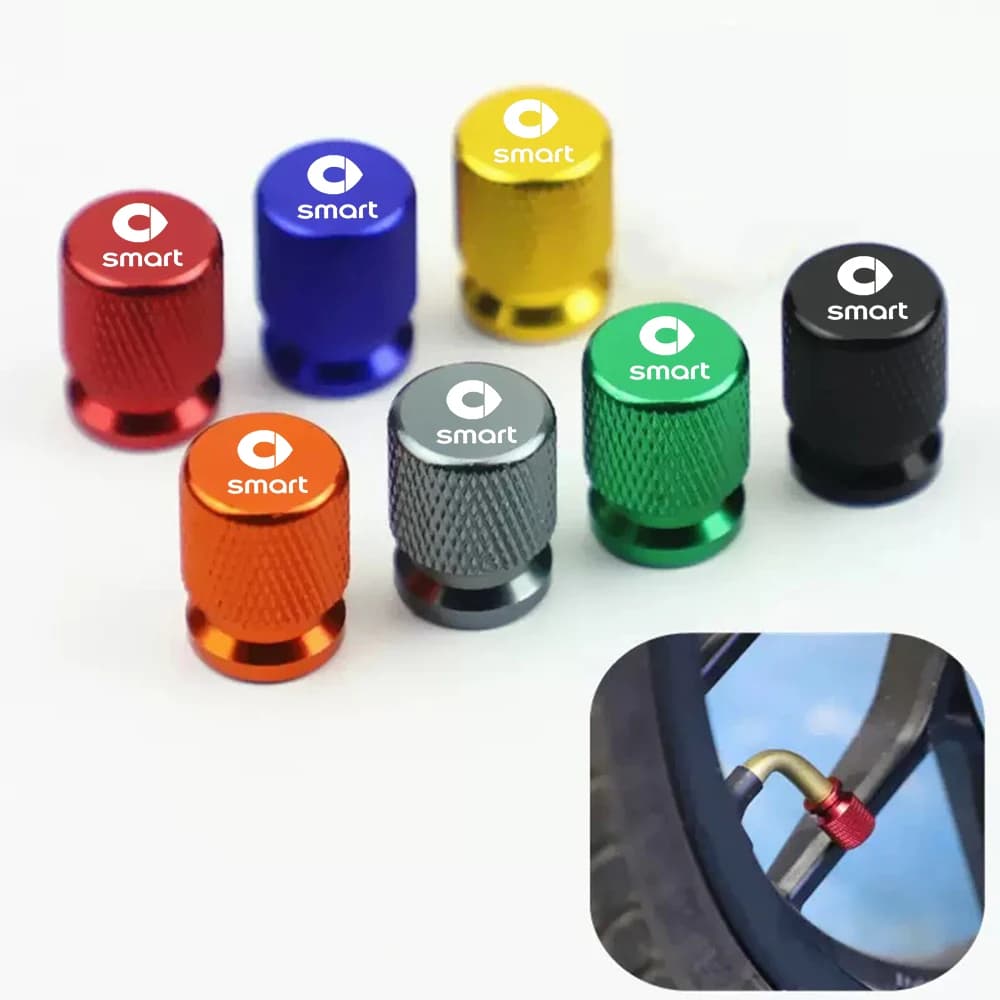 2 pz Auto Ruota Parti di Pneumatici Valvola Stelo Tappi Copertura Airdust Impermeabile Per Smart fortwo forfour 453 451 450 smar Accessori Auto