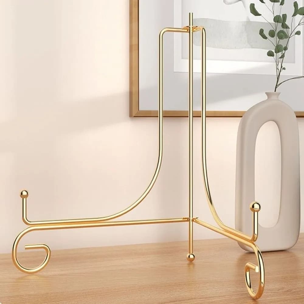 Supports Foldable Iron Hard for Plates, Displays from 4, 6, 8, 10, 12 Inches, Solid Supports for Books, Bowls and Frames