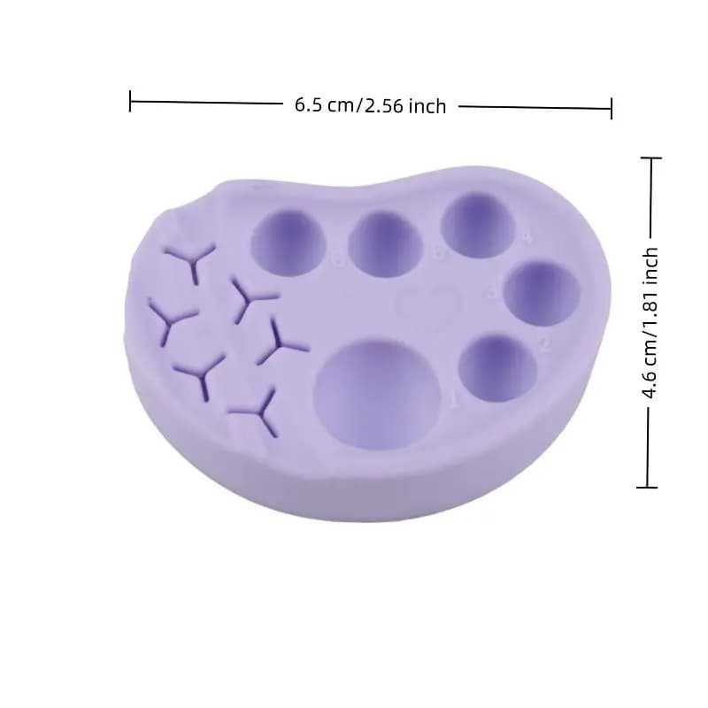 Palette Multifunzionale Durevole con Superficie Morbida per Nail Art, Tatuaggi, Miscelazione Colori, Trucco, Palette in Silicone per Manicure