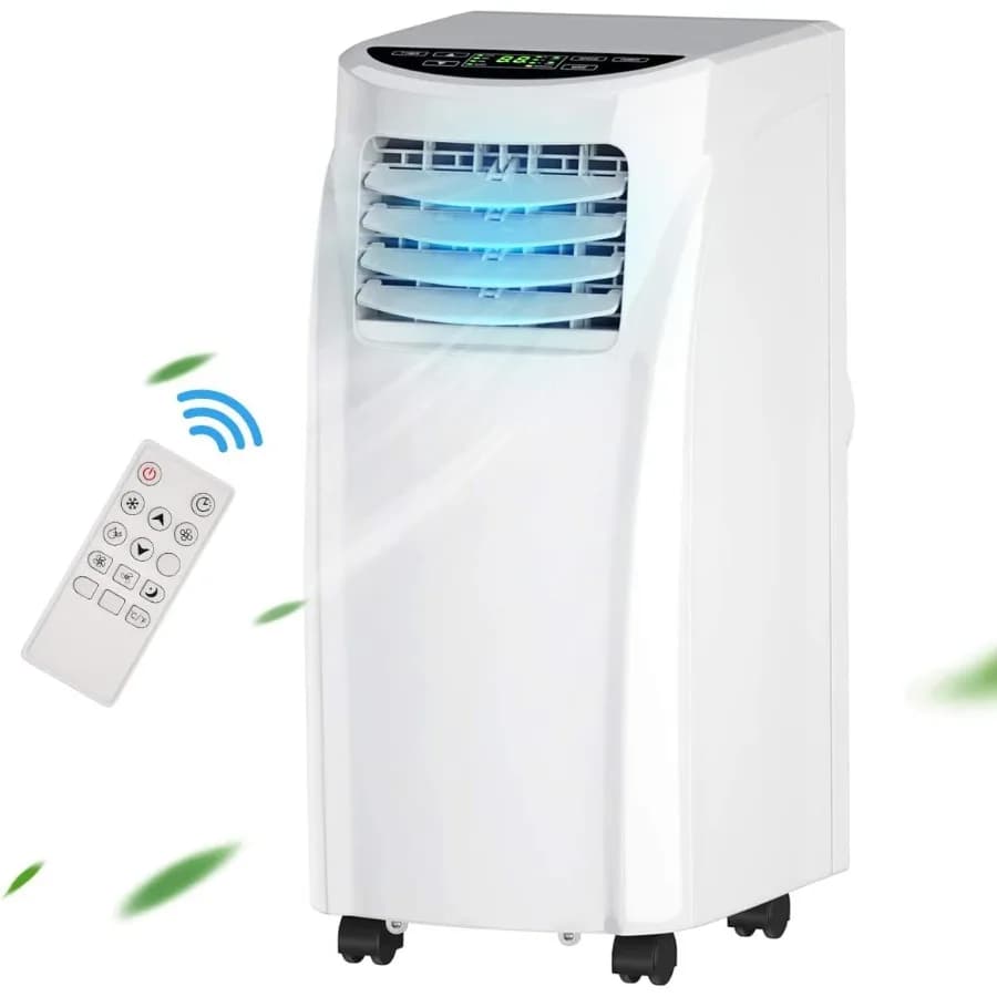 Condizionatore portatile da 8000 BTU con funzionalità 3in1 inclusa modalità ventola deumidificatore integrata Modalità sospensione Telecomando e