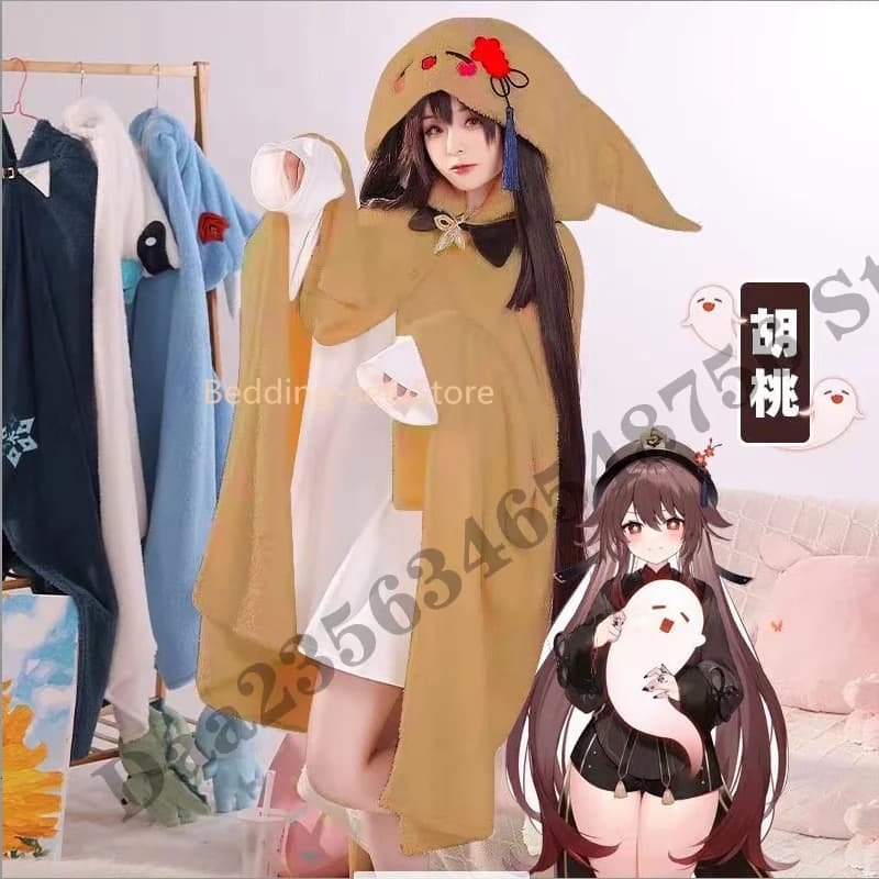 Kawaii Game Anime Kacya Cosplay Blanket ClThree Piece Bedding Set - Luxury Comforter Set with Queen King Size Including Anime