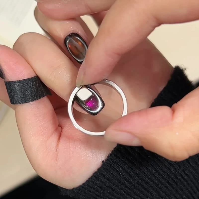 Anello Magnetico Occhio di Gatto Cavo Nero per Unghie, Strumento Magnetico Super Potente per Nail Art French e Gel Polish