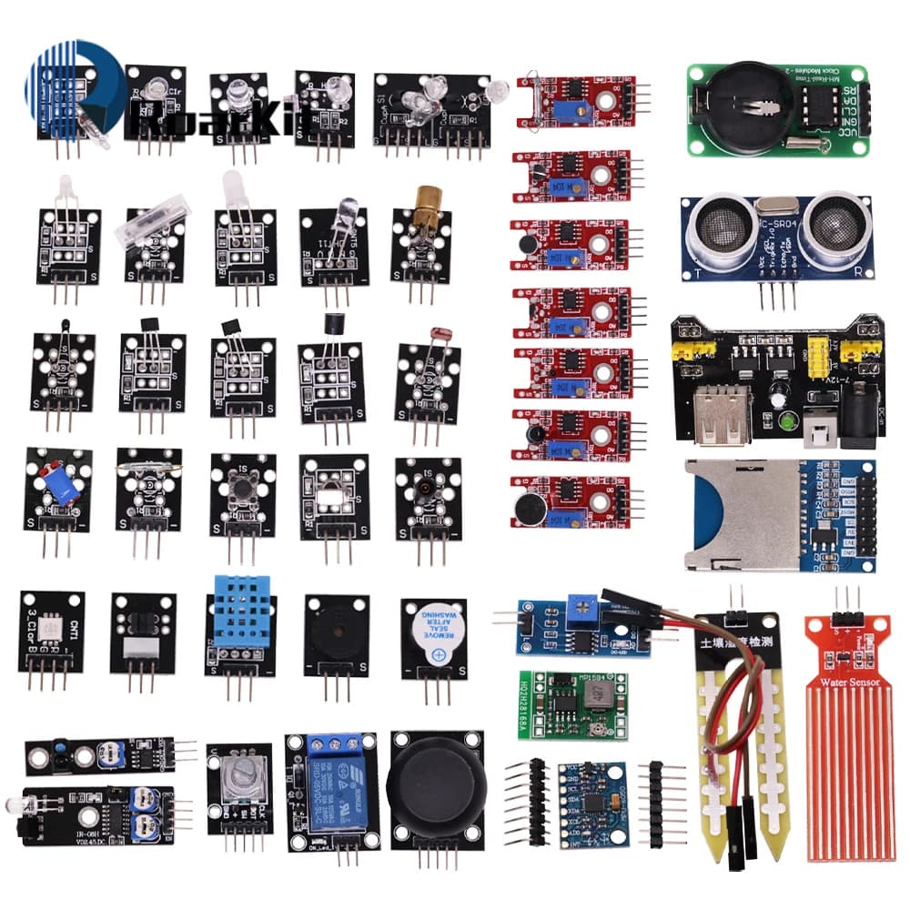 Moduli sensori 45 in 1 per Kit di avviamento Arduino migliore del Kit sensore 37 in 1 Kit sensore 37 in 1 per UNO R3 MEGA2560