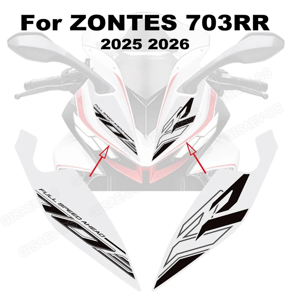 703 RR Tappetino serbatoio moto Decalcomanie anteriori Adesivi decorativi Adesivi impermeabili Accessori PER Zontes 703RR 2025 2026
