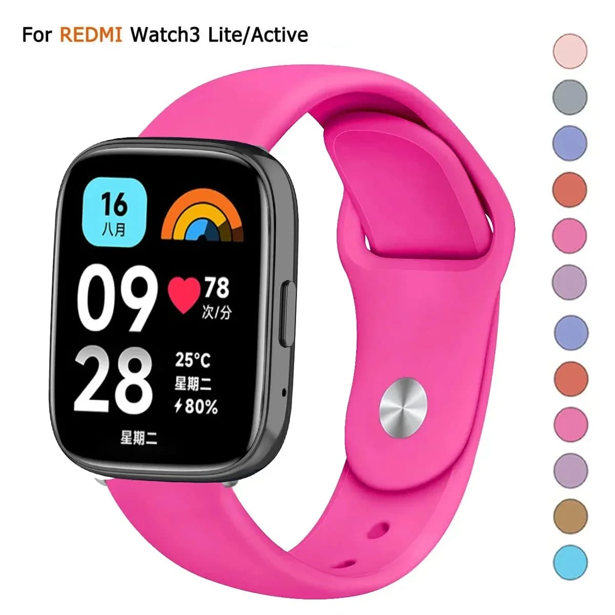 Per Xiaomi Redmi Watch 3 cinturino attivo cinturino in silicone morbido accessori per cinturini per smartwatch sostituibili
