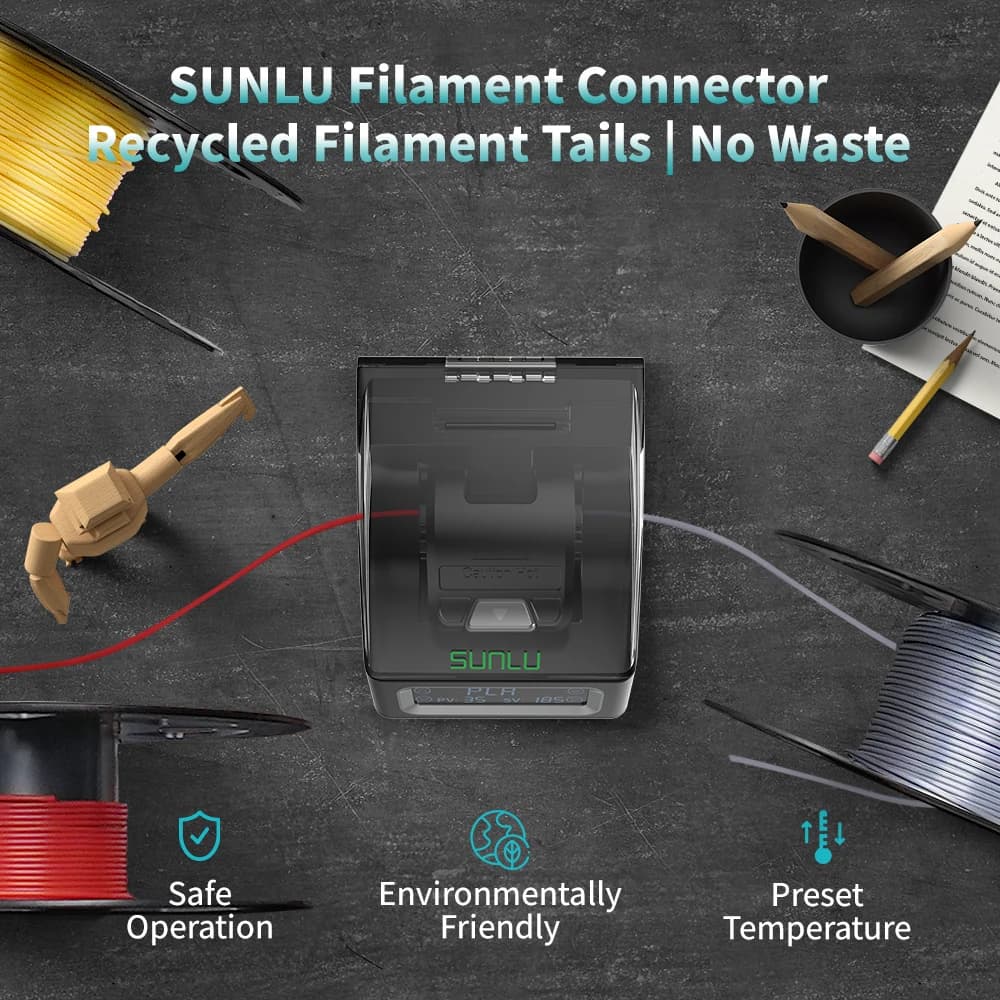 SUNLU 3D Filament Connector Filament 1,75 mm Fast welding joint for PLA/ABS/PETG/PA/PC 3D printing accessories