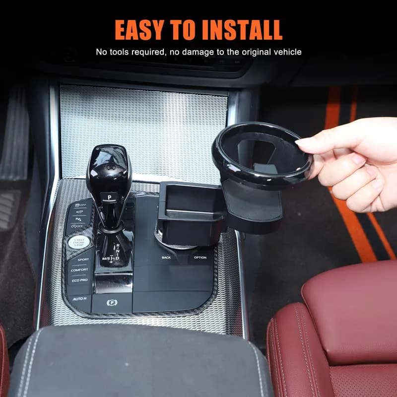 Per BMW Serie 3 4 G20 G21 G28 G22 G23 G26 20-24 Scatola portaoggetti centrale ABS nera per console auto, portabicchieri, accessori auto