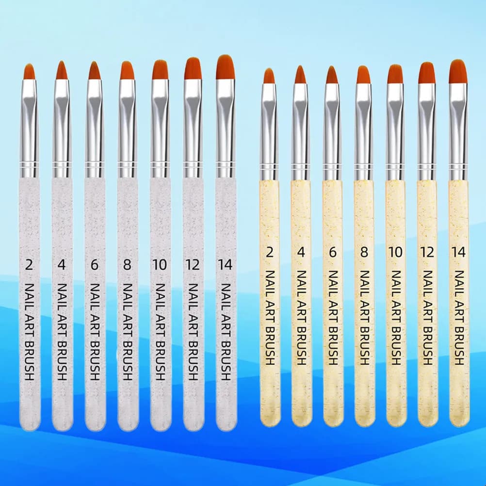 14Pcs Nail Art Pen Set Uv Gel Polish Dotting Painting Brush Kit for Fine Lines Flowers Patterns DIY Manicure Decoration Tools