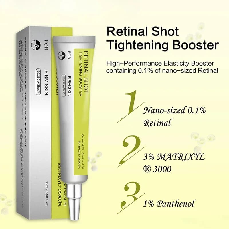 Crema Viso Coreana con Retinolo e Vitamina C, Siero Occhi Idratante, Illuminante, Rassodante e Anti-Occhiaie