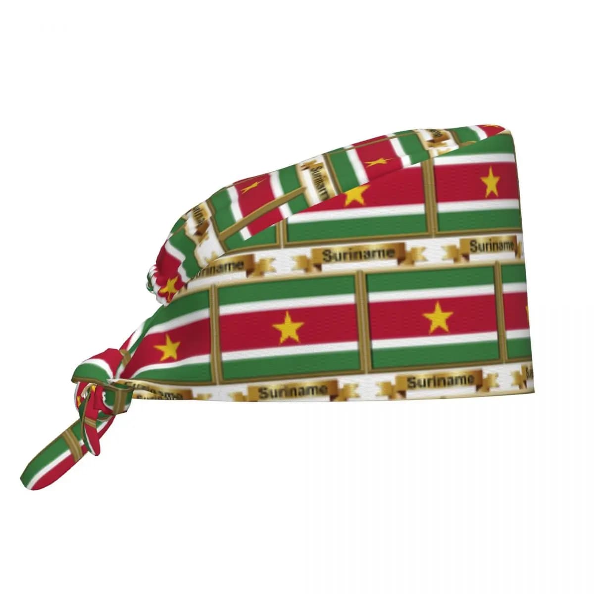 Suriname Flag Products (N) Scrub Hat Doctor Working Surgical Cap Men Women Adjustable Nursing Caps for Dentist