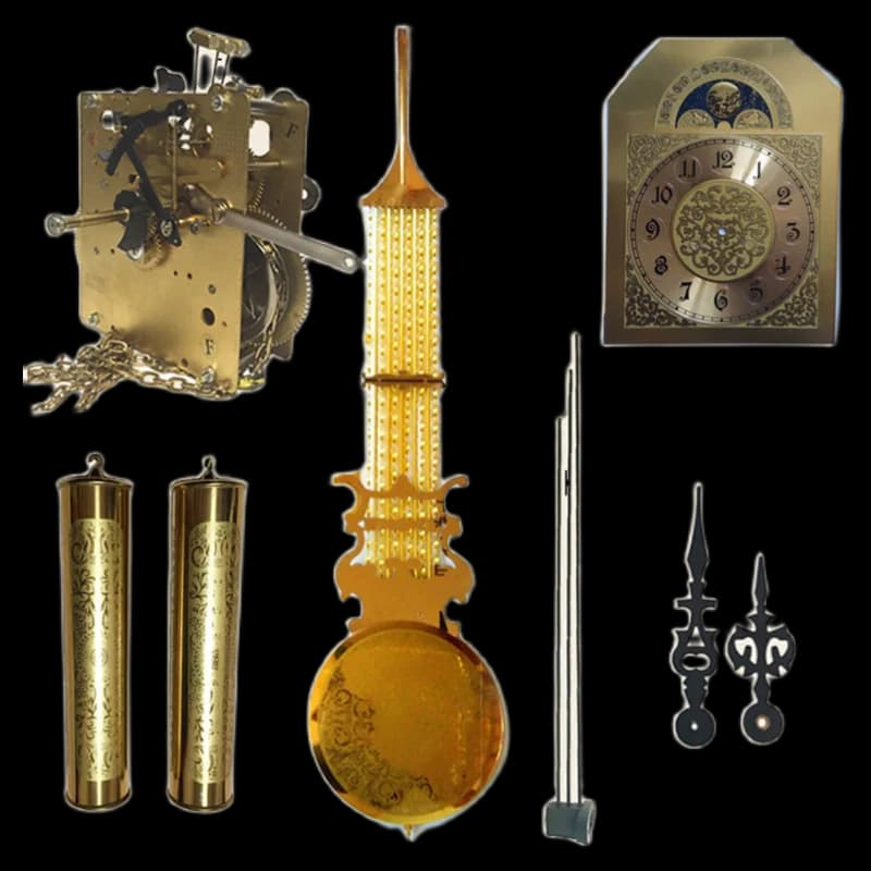 Accessori per orologi da pavimento meccanici Parti di orologi fatti a mano fai-da-te Orologio con cerniera a martello a pendolo in legno fatto a mano