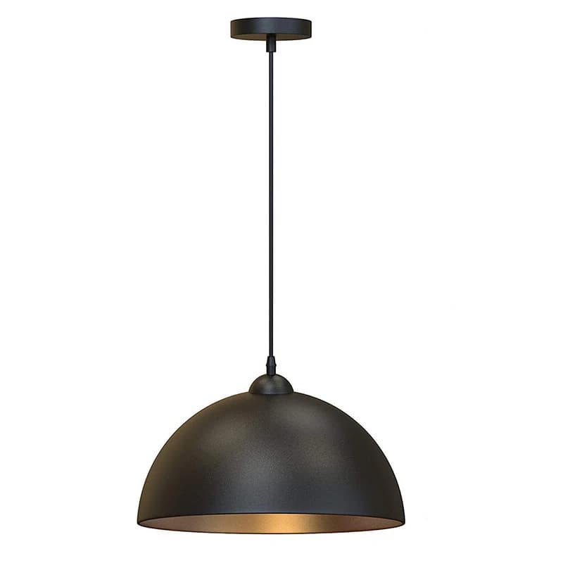 Lampada a sospensione a soffitto nera industriale retrò nordica paralume a cupola E27 ristorante sala da pranzo tavolo Bar lampada a sospensione decorativa