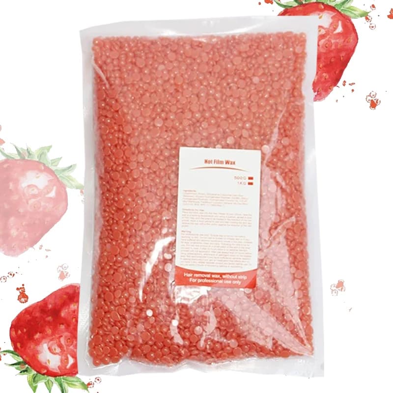 1000g Fagioli di cera dura Rimozione dei capelli solidi Senza striscia Depilatorio Pellicola a caldo Perlina di cera Depilazione per tutto il corpo Bikini Viso Gamba Sopracciglio